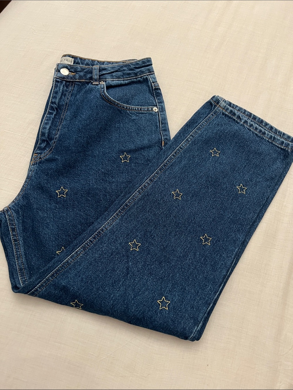 Harper Heritage for Francesca’s Embroidered Stars Mom Jeans